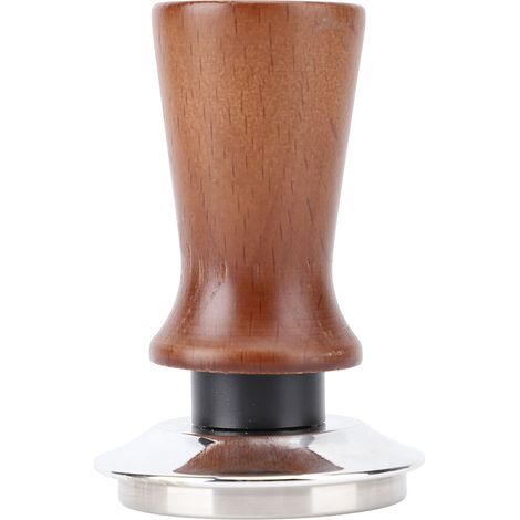 Distributeur de café calibré à ressort pour moulin à bois, avec base en acier inoxydable pour le café domestique, 58 mm/2,28 pouces. (1/5)