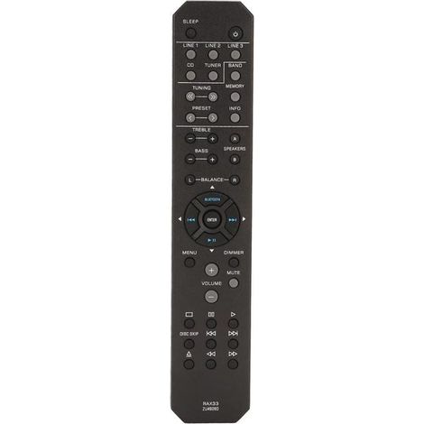 Telecomando di ricambio TuseRxln per ricevitore audio/video, resistente all'abrasione, per ricevitore AV (RS202/RS202BL)