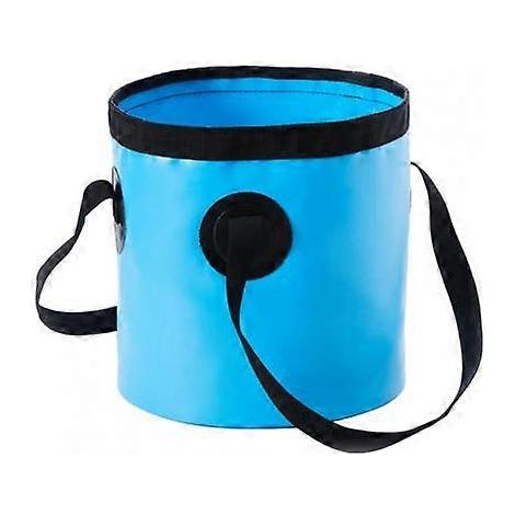 Seau pliable portable de 10 L/20 L avec poignée robuste, idéal pour le camping et les activités de plein air.