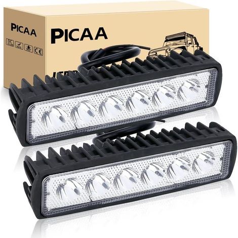 Phare automobile à LED, 6 pouces, 12 V, 18 W, pour motos et véhicules, usage professionnel.-AquaForge (1/5)