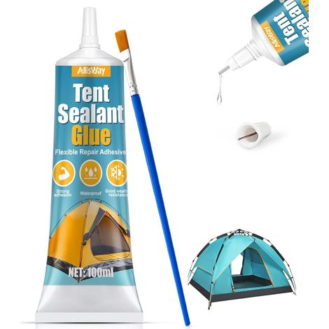 Colle pour Toile de Tente, avec Pinceau, Transparent (1/5)