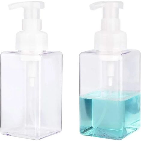 Lot de 2 distributeurs de savon mousse, 450 ml, pour lotion, flacons rechargeables (1/5)