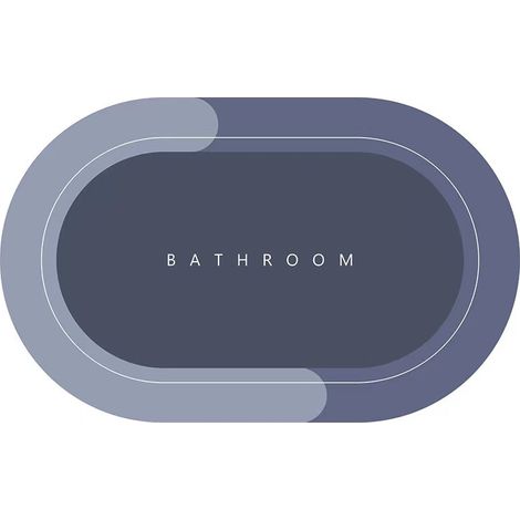 Tapis De Bain - Absorbant - Antidérapant - Pour Salle De Bain Douche Lavabo - 60 X 90 Cm - 1 Pièce (1/5)