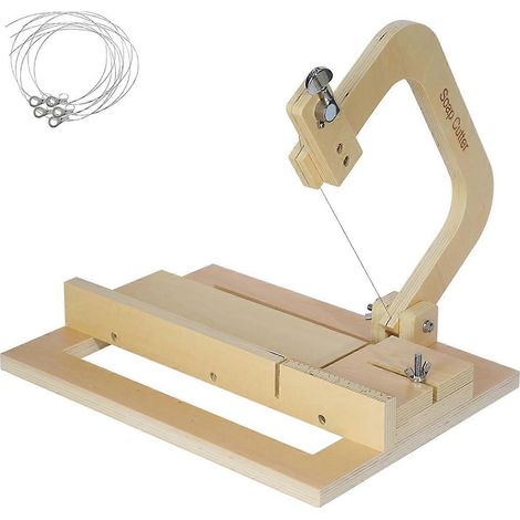 Seifenschneider aus Holz für Seifenherstellungsbedarf, verstellbarer Drahtschneider (1/5)