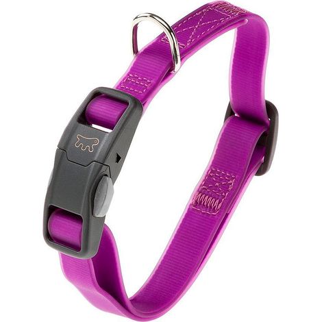Ferplast EVOLUTION C Collare in poliestere e Pvc per cani dotato di fibbia magnetica. Vari colori e misure.. Variante C25/56 - Misure: A: 36-56 cm B: 25 mm - Viola (1/4)