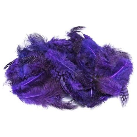 Plumas moradas con manchas 3g