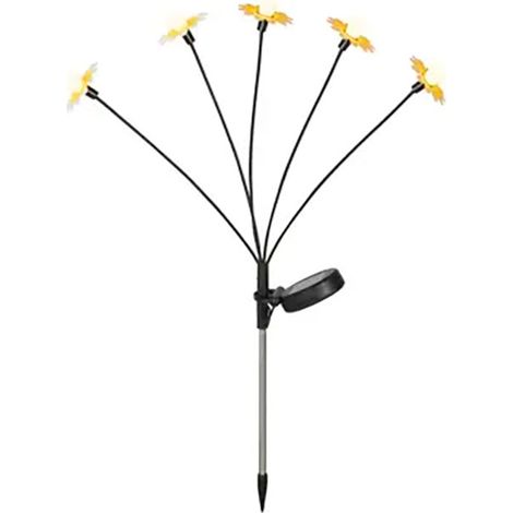 Lampada lumineo fireworks solare 6x6x60 cm esterno