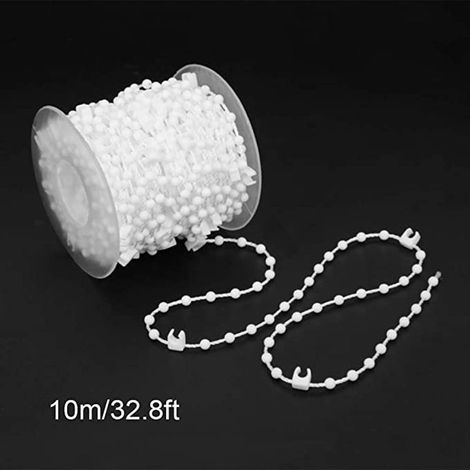 Accessoires pour stores vénitiens verticaux, chaînette de perles de 89 mm (10 mètres), accessoires pour stores vénitiens. (1/5)