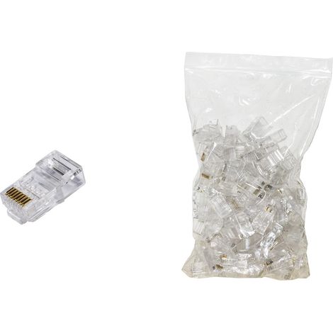Link Connecteurs RJ45 Cat.6 UTP Non Blindés Pour Câble Flexible LKPL86U - Paquet de 100 Pièces