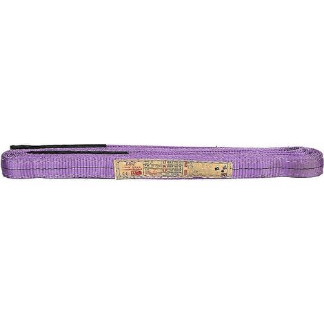 Sangle de levage en polyester violet 5 m x 30 mm pour grue industrielle