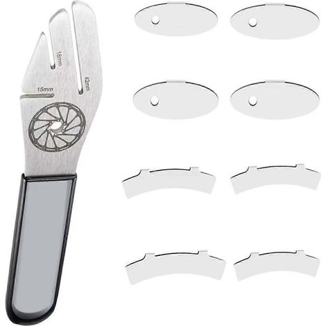 Clé à plaquettes de frein de vélo, outil de réparation de freins à disque en acier inoxydable (1/5)