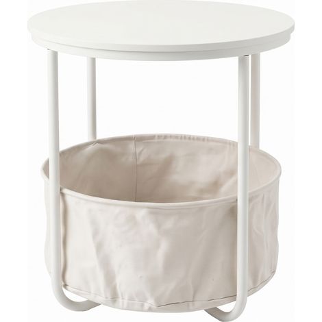 Runder Beistelltisch mit Korb, Ø 45 cm x 50 cm (1/5)