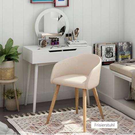 Set di 2 sedie da sala da pranzo in ecopelle grigio con cuscino imbottito e gambe in metallo (1/5)