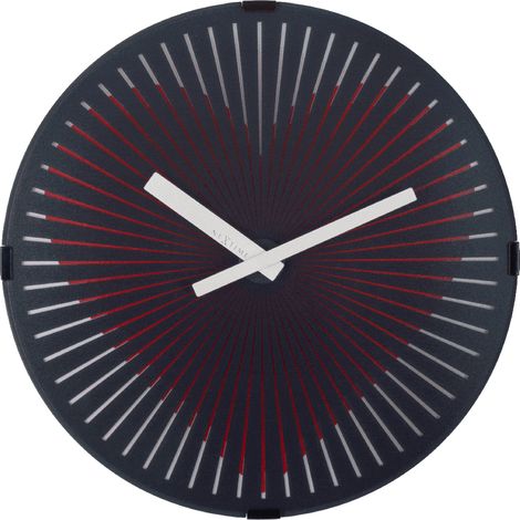 Horloge murale animée décorative avec effet cœur battant en plastique rouge 30 cm - PANGIVO (1/5)
