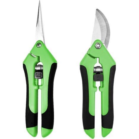2 Pieces Professional Garden Pruning Shears, Hand Pruners with Artificial Handles, Gardening Pruning Shears and Scissors, Pruning Shears with Safety Lock Professional (1/5)