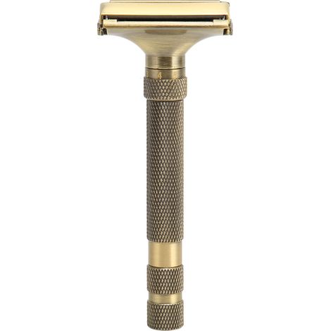 Tondures à lame double manuelles, long manche métallique réutilisable, tondeuse à barbe portable pour homme, rasoir de sécurité pour maison et voyage