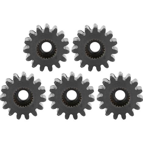 Cinq engrenages cylindriques à denture droite en acier servo, pièces industrielles durables et pratiques, 24 cannelures internes, module 0,8, 15 dents. (1/5)