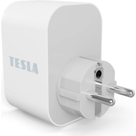 Tesla SP300 3 USB, Enchufe Inteligente WiFi con Tres Puertos USB y Protección contra Sobrecargas para el Hogar, Blanco (1/3)