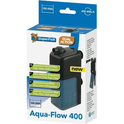 Filtre interne 800 l/h pour aquarium Superfish Aqua Flow 400