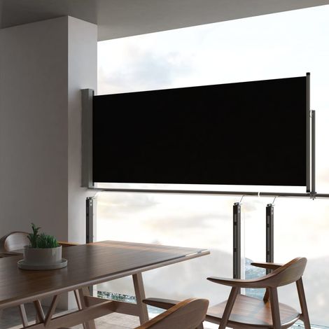 Auvent de Balcon Anti-Soleil - latéral rétractable de patio - Auvent de jardin terrasse bistro - 100 x 300 cm Noir Chic-282543 (1/5)