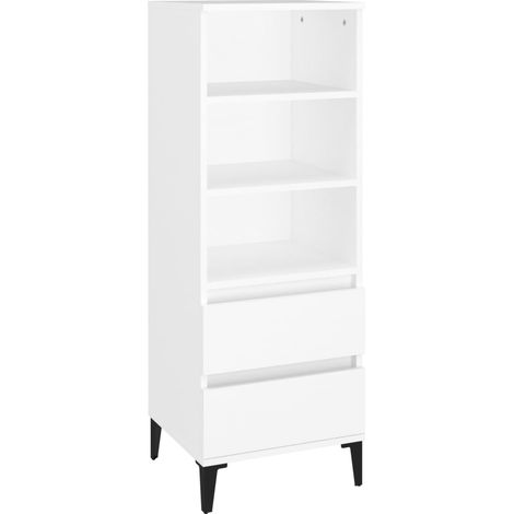 Credenza cassettiera cassettiera mobile contenitore organizer cucina soggiorno soggiorno alto 40 x 36 x 110 cm derivati del legno bianco 020032443