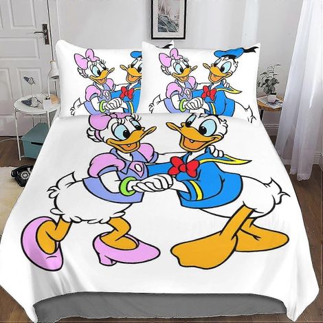Ensemble de literie imprimé en 3D pour enfants et adolescents avec housse de couette et taie d'oreiller, housse de couette mignonne à motif anime avec fermeture éclair (1/4)