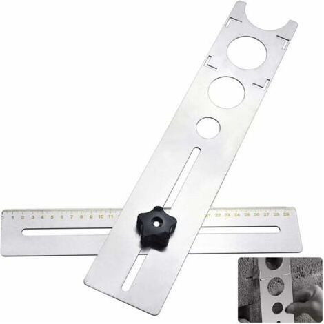 Ceramic Tile Hole Locator Stainless Steel Direction Jig Drill Hole (1/4)