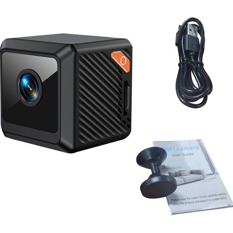Mini Caméra Sécurité Sans Fil 1080P Vidéo Détection Mouvement Surveillance Maison Intérieur (1/5)