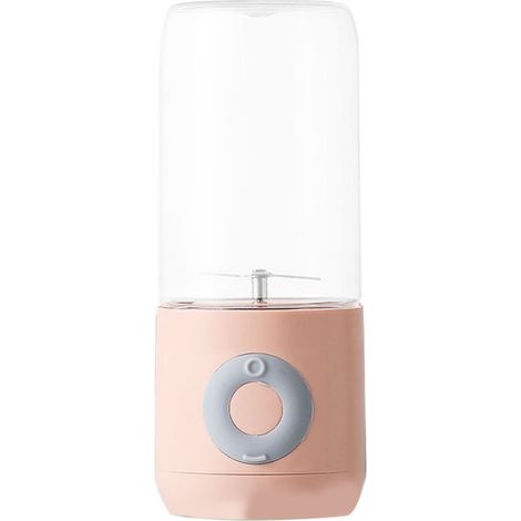 Tragbarer Fruchtmixer mit 6 Klingen, USB-aufladbar, für Küche, Haushalt und Outdoor-Aktivitäten – Rosa
