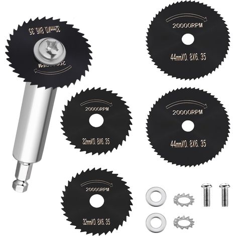 Coupe-Tube Intérieur en PVC, PVC Pipe Cutter 5 Lames de Scie de Rechange en Acier Rapide Tige Hexagonale 1/4" Coupe Tube ABS Outils de Plomberie pour Perceuse et Visseuse à Percussion (1/4)