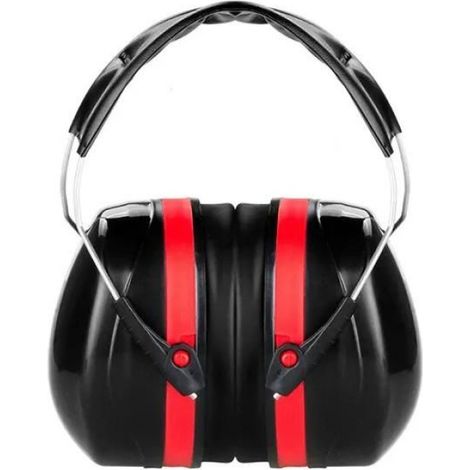 Cache-oreilles antibruit, protecteur auditif, casque antibruit, travail, études, sommeil, protection auditive - rouge - (1/4)