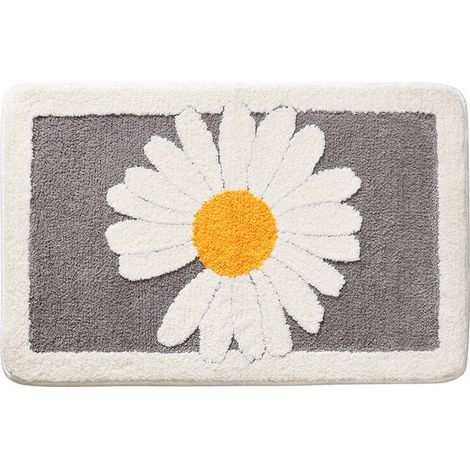 Tapis d'entrée floqué domestique épais tapis anti-dérapant de salle de bain tapis de pied absorbant pour porte de salle de bain (4060CM) (1/5)