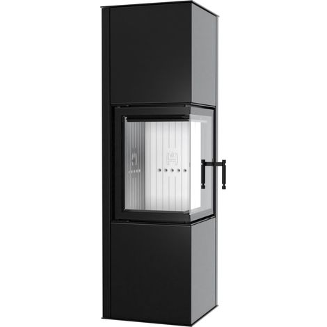 Kaminofen Hitze SIGA 6,5 kW Eckscheiben Ofen Holzofen Kamin Holz schwarz (1/5)