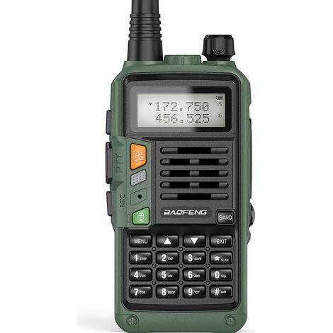 Radio-walkie Baofeng UV-S9 Plus tribande 10 W, puissante, 136-174 MHz / 220-225 MHz / 400-520 MHz, pour amateurs.-AquaForge (1/5)