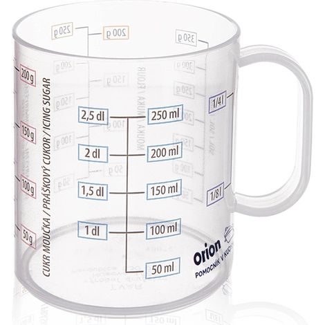 Messbecher aus Glas mit Henkel, 250 ml Fassungsvermögen