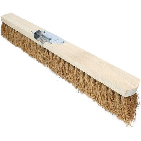 Balai en coco naturel et bois - 60 cm - Marron - Linxor (1/4)