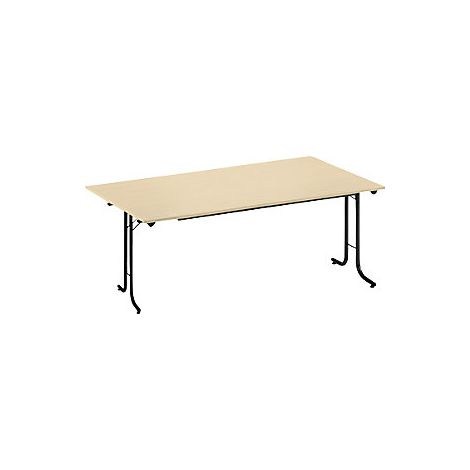 Mesa plegable  con bordes redondeados  armazón de tubo redondo (1/4)