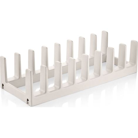 Halter „Flexispace“ für bis zu 8 gängige Deckel mit Antirutsch-Unterlage 37x14,8x14,8cm weiß