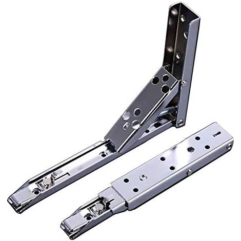 Supporto da parete pieghevole - supporto per mensola in acciaio per impieghi gravosi, supporto da garage pieghevole da 40 cm, carico massimo 45 kg (2 pezzi)