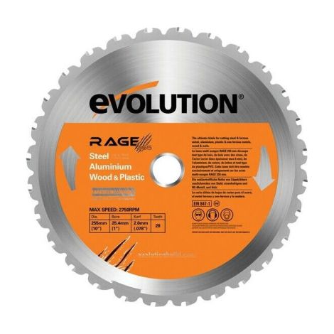 Disco 255 MM para ingletadora 28 dientes, de corte multimaterial Multifunción