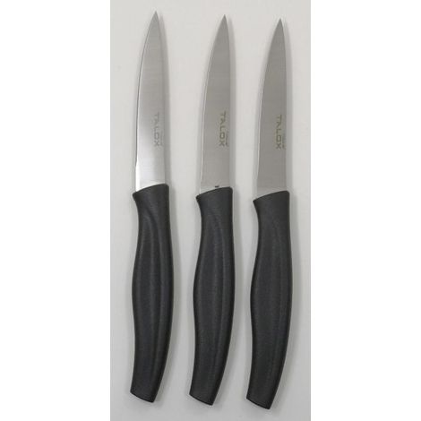 TALOX talox pack 3 cuchillo peladores mango negro 20160-03 , CUCHILLO ACERO INOX. MANGO DE POLIPROPILENO90 MM (1/2)