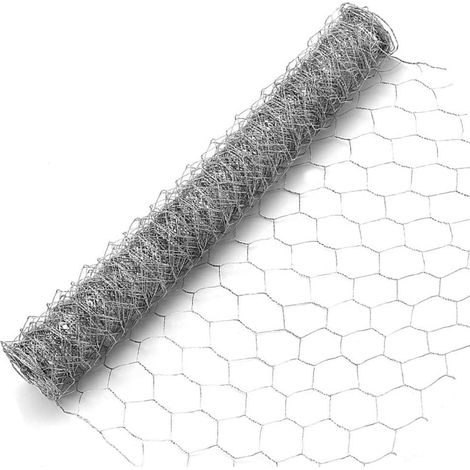 TrAdE Shop Traesio - Rete Metallica Zincata A Maglia Esagonale 16mm 1x10mt Recinzione Protezione Grn61 04318 - (1/5)