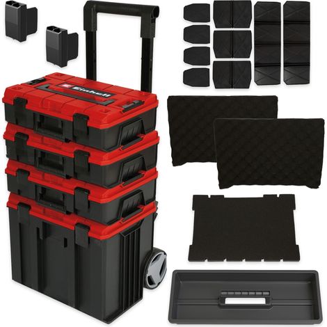 Einhell E-Case 4 PC Tower Rolling Mobile Tool Storage Box Trolley Modular Cases (1/5)