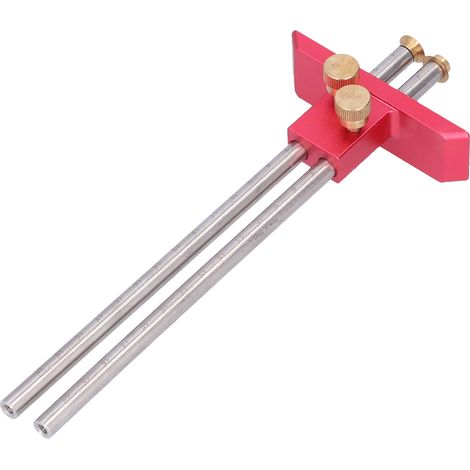 指南 de marquage bois 20cm échelle transparente règle à tracer double pointe outil de mesure (1/5)