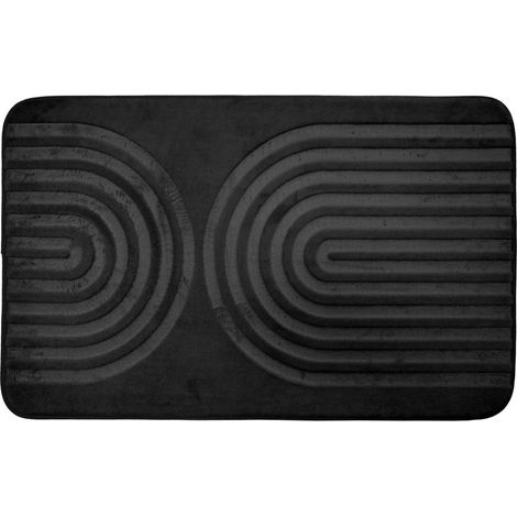 Tapis de Bain Microfibre "Allure" 45x75cm Noir (1/5)