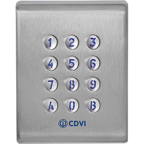 CDVI Security F0201000053-G Serrure à code 12 V, 24 V, 48 V IP65 Bluetooth, avec clavier éclairé (1/2)