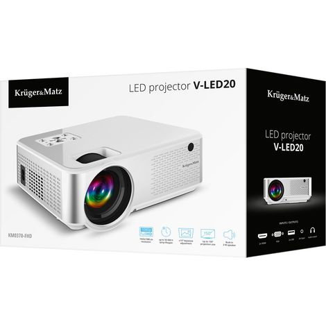 Videoproiettore LED Full HD USB 5000 lumen 150" con telecomando Kruger&Matz V-LED20 (1/5)