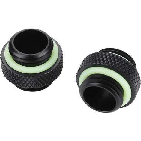 Raccord de compression Dailygoods pour refroidissement par eau, adaptateur fileté G1/4 en cuivre durable, lot de 2 pour appareils électroniques. (1/5)