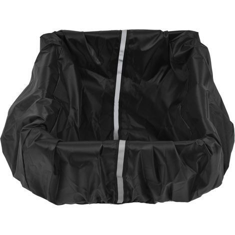Housse de panier de vélo noire, protection contre la neige, imperméable, anti-poussière, légère, réfléchissante, doublure de panier de vélo (1/5)