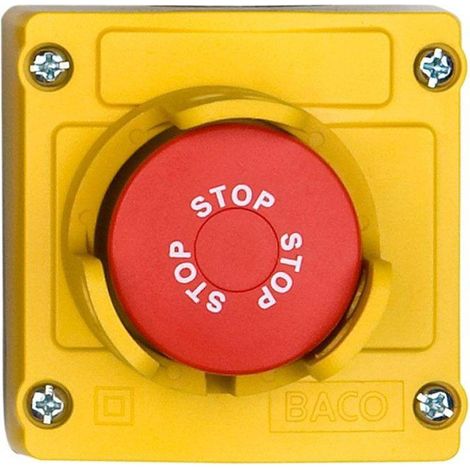 BACO LBX130092 pulsante di arresto di emergenza nell'alloggiamento , con collare di protezione 240 V/AC 2.5 A 2 NC IP66 (1/3)